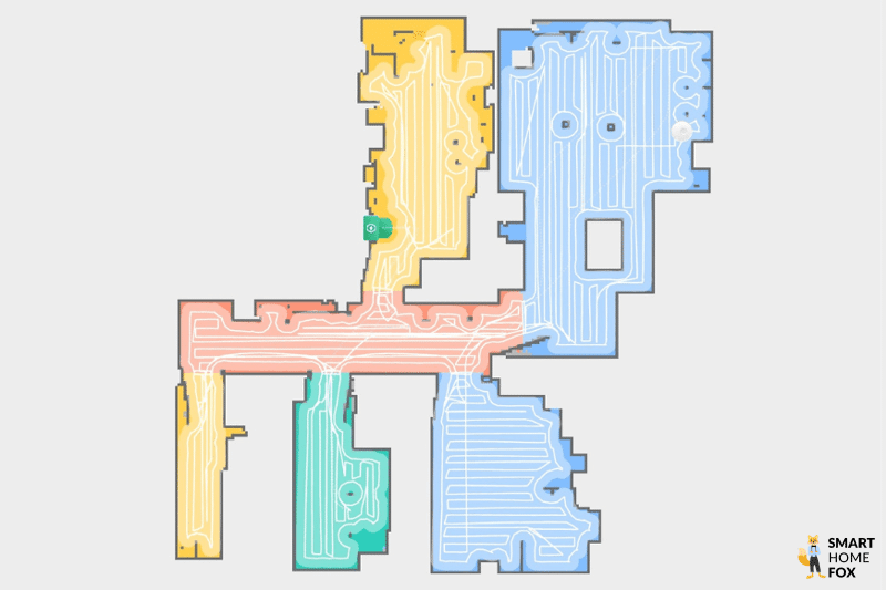 map building through laser navigation
